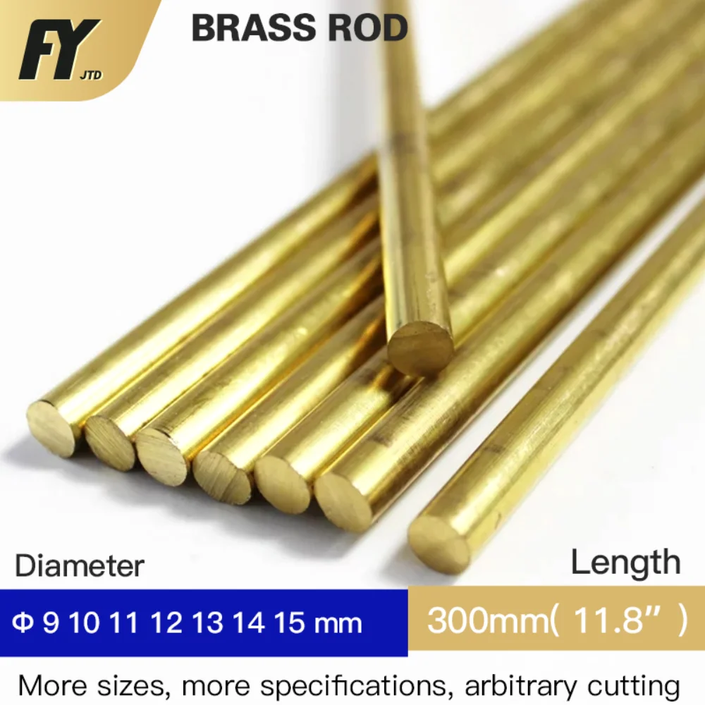 

FUYI brass rod Φ 2-16mm diameter 500mm length High Quality Straight brass Solid bar 2 3 4 5 6 7 8 mm