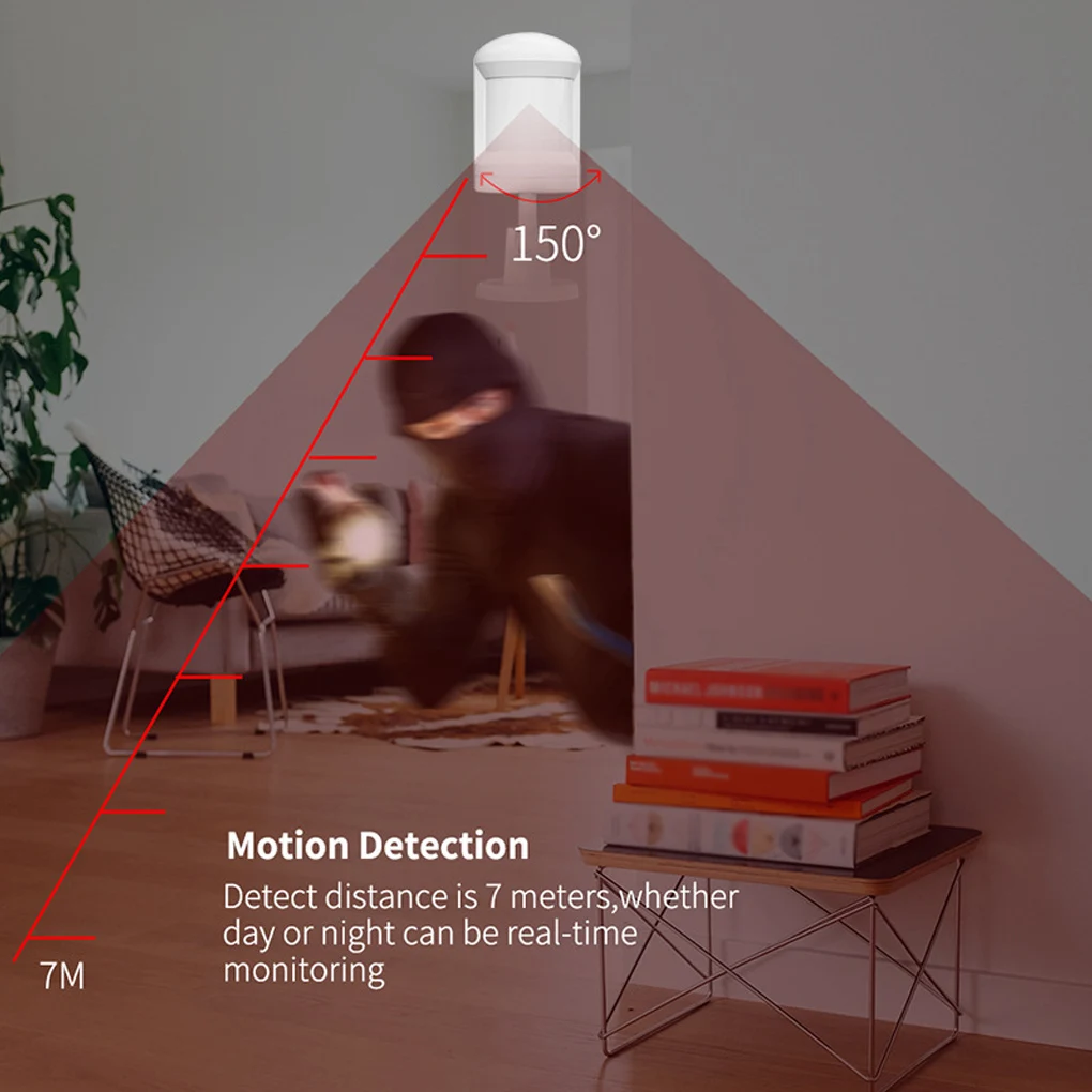 

Датчик движения Tuya Zigbee, беспроводной датчик движения тела, инфракрасная сигнализация 150 360, работает от батарейки, система обнаружения спальни