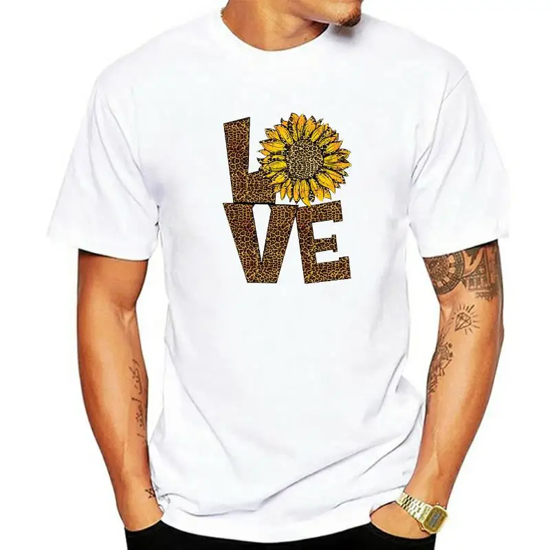

Мужские футболки с принтом подсолнуха, принтом Love, дышащая винтажная одежда, свободная крутая футболка, мужские футболки с круглым вырезом