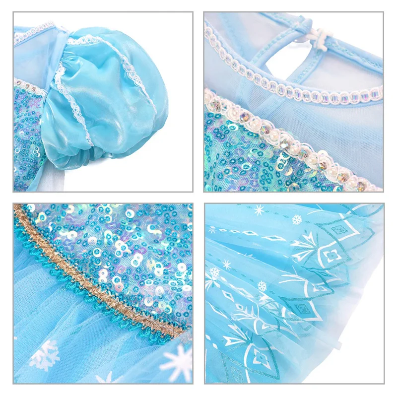 Платье принцессы Эльзы из мультфильма Холодное сердце перчатки с короной парик