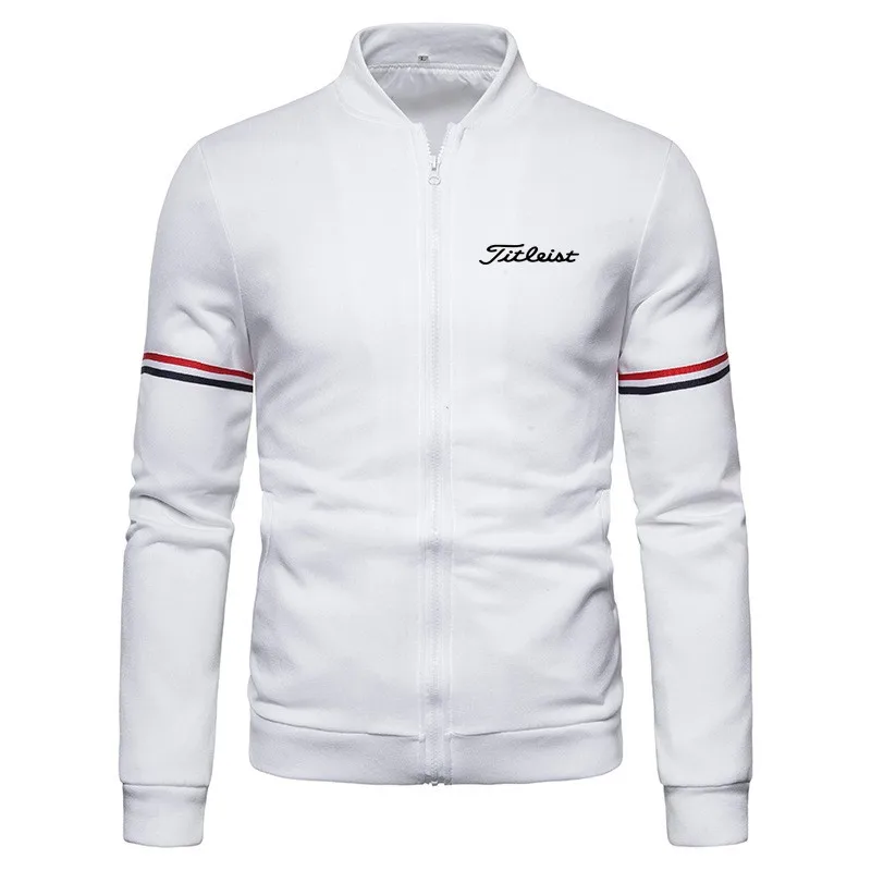 

newest Fashion Mens Golf Jacket Spring And Autumn Casual Sport Stand Collar Long Sleeve Zipper Sweater Coats Bomber Jackets