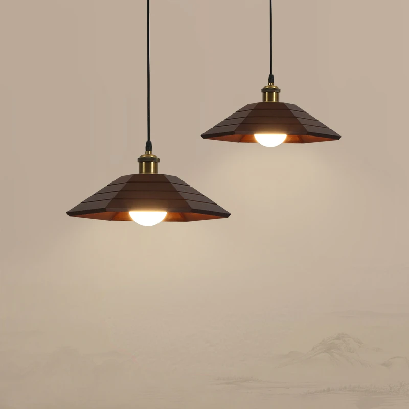 

New Chinese Style Dining-Room Lamp Chandelier Retro Tea Room Lamp Designer Sample Room Solid Wood Japanese Style Bar Lamp