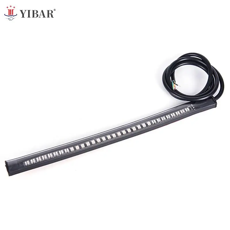

1x 48 SMD LED Motorcycle Decorative Lights Strip Light Motorbike Tail Brake Stop Turn Signal Strip Stop Light General Fashion