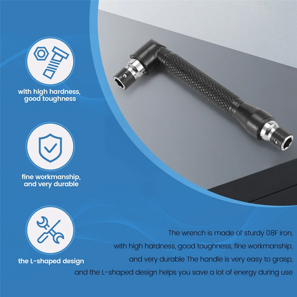 L-образный шестигранный ключ 1/4 дюйма двойные 90-градусные прямоугольные отвертки