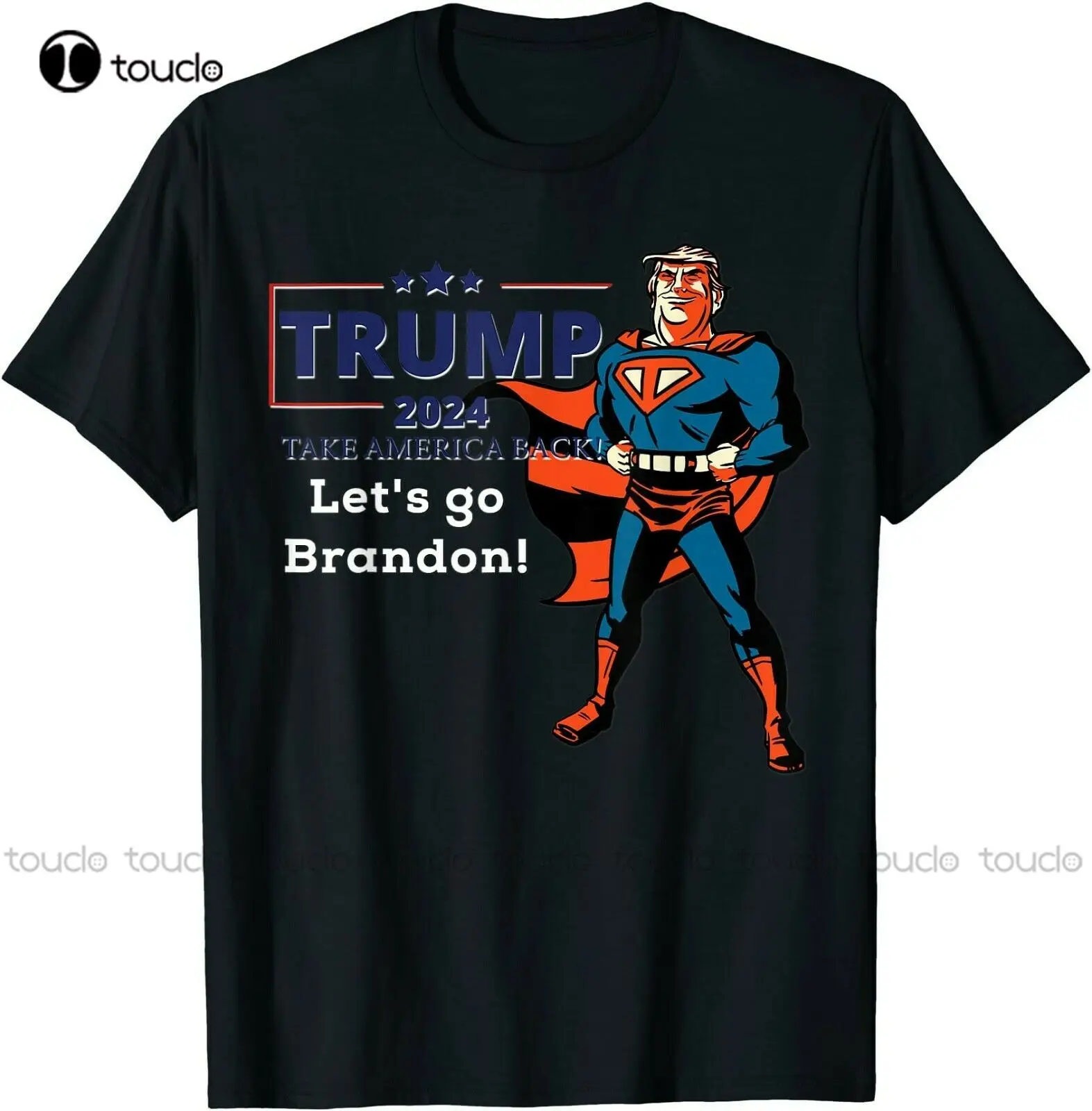 

Let'S Go Brandon Pro Superhero Trump 2024 American Flag Anti Joe Biden T-Shirt T-Shirts For Women Graphic Tees Christmas Gift