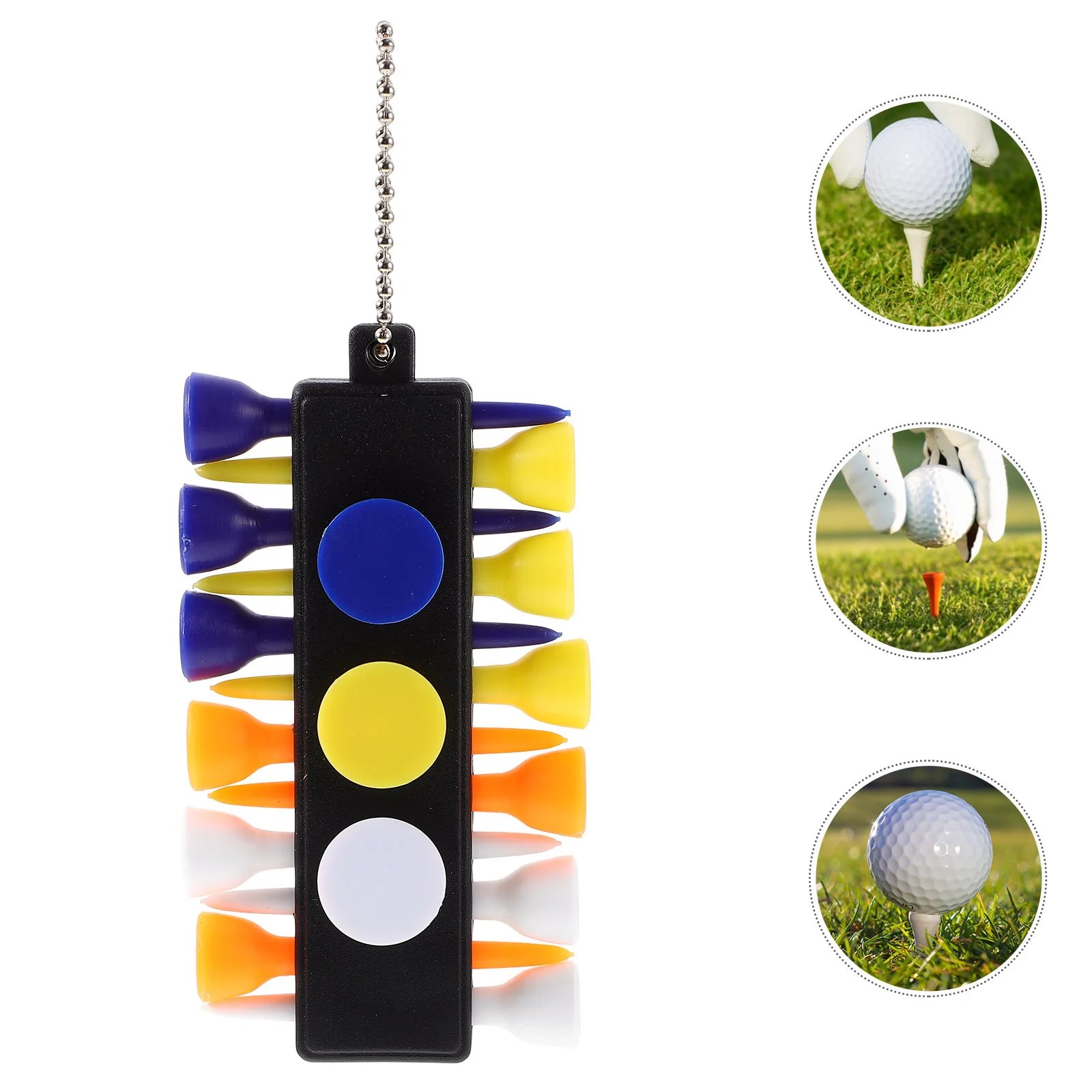 

Tee Holder with Marker Multifunctioanal Keeper with Set Divot Toll with Keychain Great Gift to