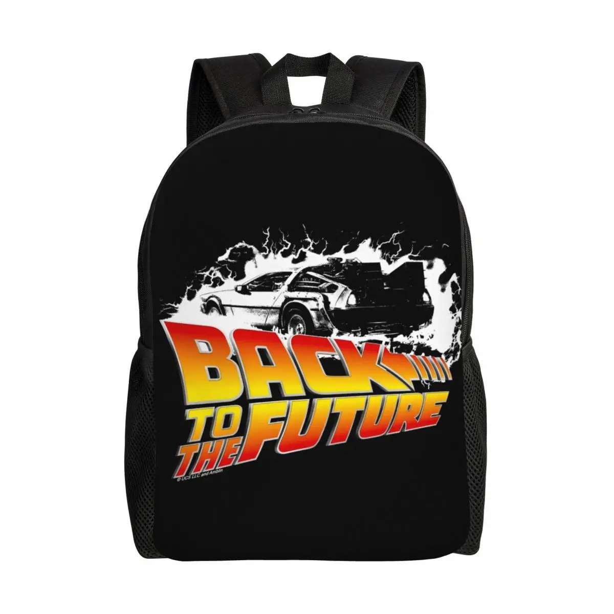 Back To The Future TV Show Film Backpack for Men Women Water Resistant College School DeLorean White Stencil Bag Print Bookbag