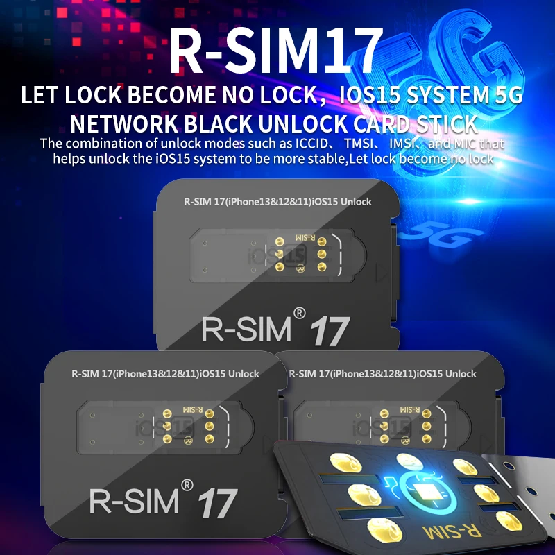 

RSIM-17/Let lock become no lock RSIM-17/Supprrt los15 /5G special unlock card R-SIM17 /ICCID,IMSI,TMSI,MIC