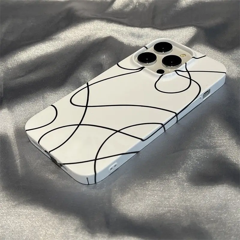 

INS Minimalist Line Suitable For IPhone14 Phone Case IPhone 13promax New Film Anti Drop Women