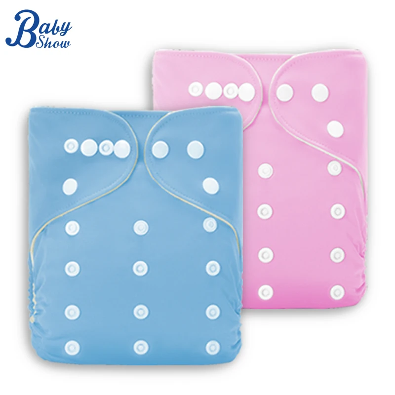 

Reusable Cloth Diapers for Baby One Size Washable Pocket Nappy with Adjustable Button Boys Girls Leakproof Macaron Color Diaper
