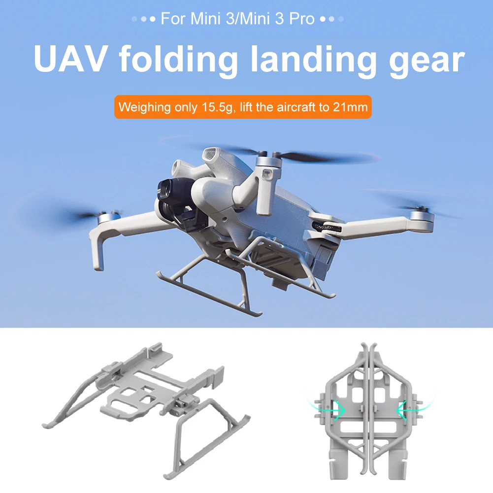 

Увеличенные ножки, портативное посадочное устройство, удлинители, складные Легкие аксессуары для дрона, быстросъемный механизм для DJI Mini 3 Pro
