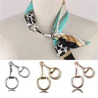 mothers day gift snaffle bit scarf wrap ring equestrian gift 3 colors jewelry accessories alloy gold scarf buckles clip tlo200