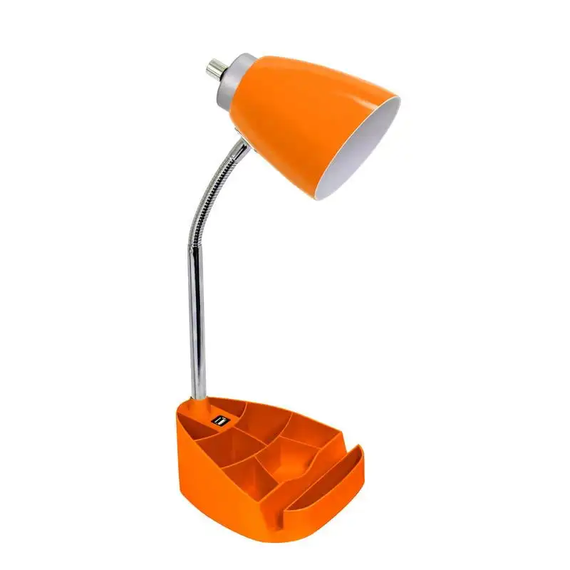 

Contemporary Gooseneck Organizer Desk Lamp with USB port, Orange Paper lanterns Bar decoration Noguchi lamp Light up painting Co
