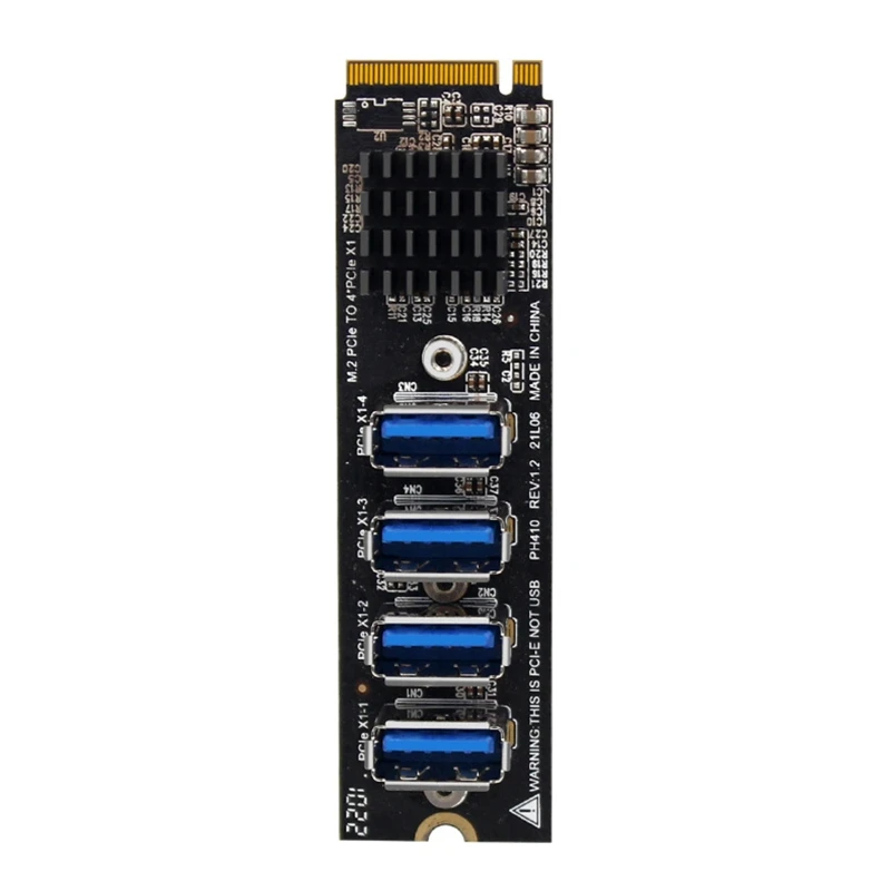 

R9JA M.2 M Key to 4 PCIE X1 Solid State Expansion Add Card for 2230-2280 M.2 SSD