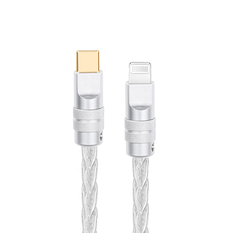 HIFI pure silver USB cable HiFi decoding DAC audio OTG cable 3.0 upgrade cable A-B port computer mixer cable images - 6