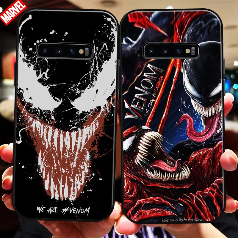 

Marvel Spiderman Venom For Samsung Galaxy S10 S10 Plus Lite S10E S10 5G Phone Case Black Liquid Silicon TPU Funda Soft Coque