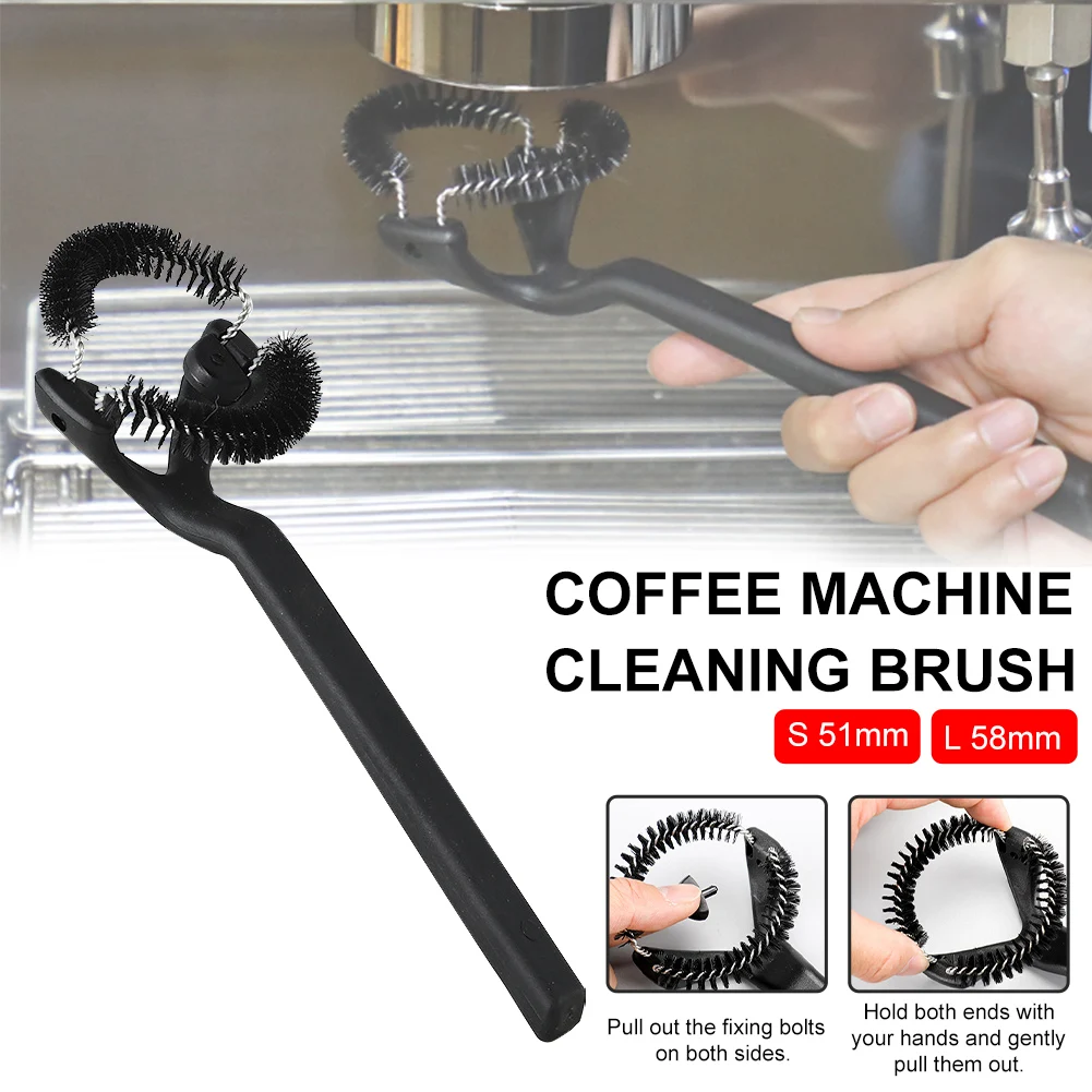

1PC Coffee Machine Cleaning Brush Nylon Espresso Machine Brush Detachable Brush Head for Coffee Grinder and Espresso Cleaning