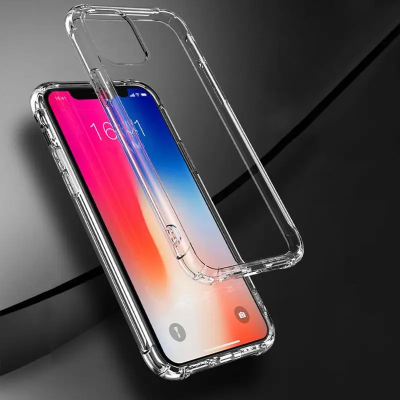 

Silicone Soft TPU Cell Phone Case For IPhone14 14pro 14max Ultra Thin Clear Transparent Back Cover Airbags Case For Iphone14 Pro