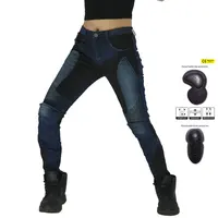 Best Motorcycle Jeans Slim Fit Drop-proof Biker Pants Womens Breathable Denim Motorcycle Trousers EW114-5 Upgrade