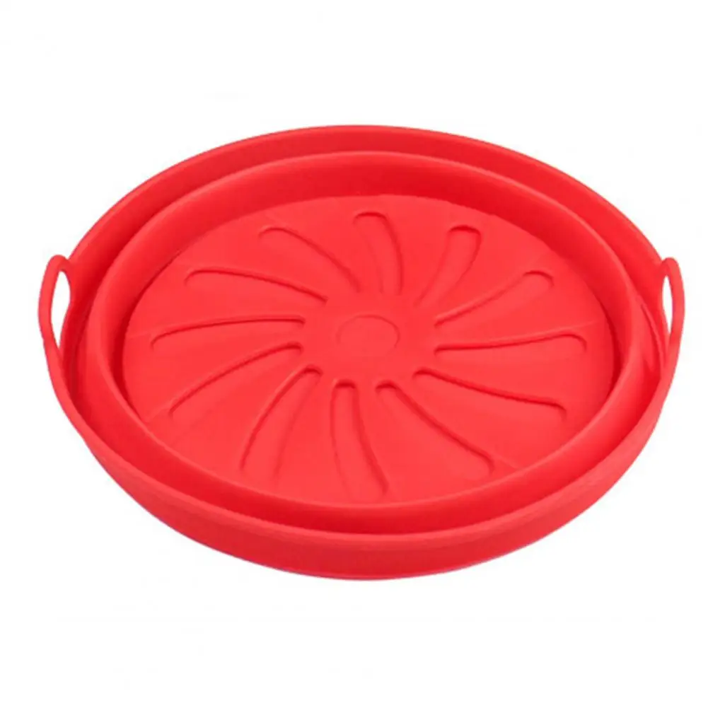 

Useful Fryer Liner No Odor Easy to Clean Roasting Pan Folding Fryer Liner Baking Tool Silicone Roasting Tray for Restaurant