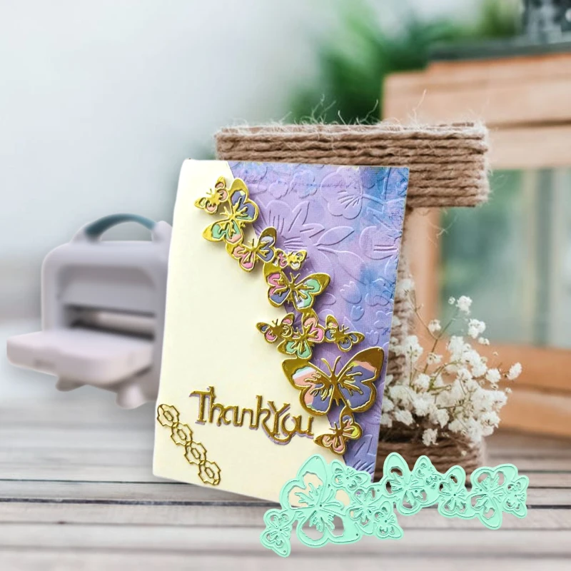 

Paper Craft 2023 New Arrivals Color Metal Die Cutters for Scrapbooking Butterflies Dies Mint SS Creativity Cardmaking Kits