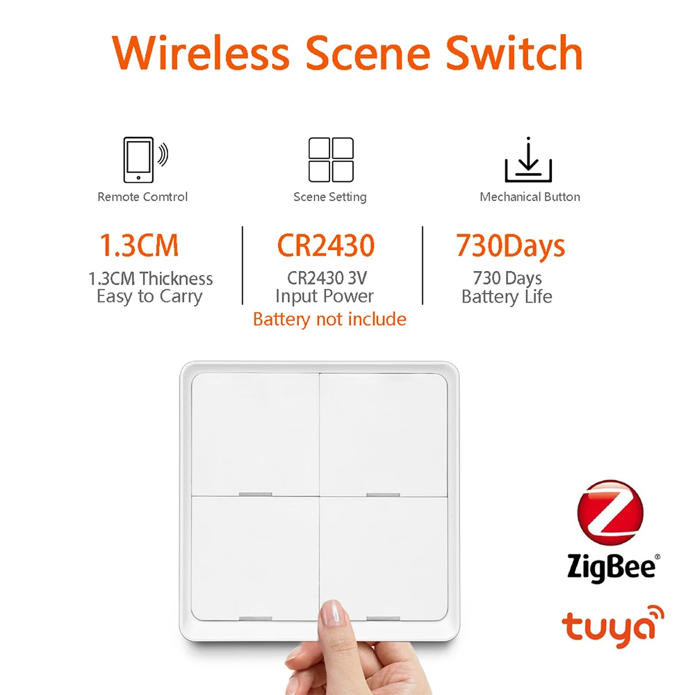 Рисунок 2 - Беспроводной кнопочный переключатель Tuya Smart ZigBee