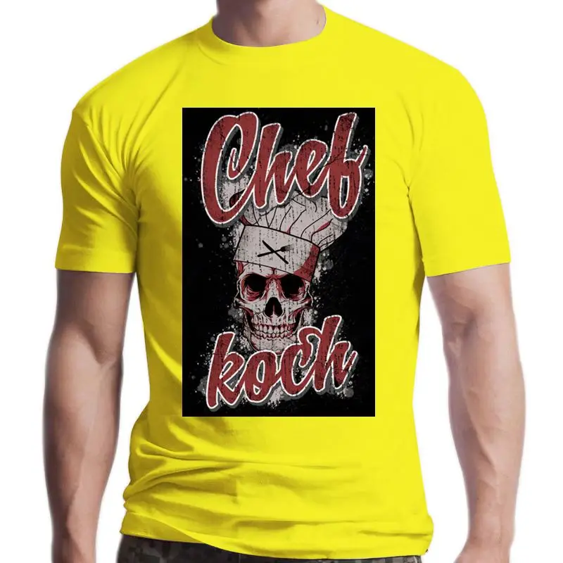 

Новая модная футболка с черепом шеф-повара, череп шеф-повара, барбекю, приготовления пищи, профессиональная футболка для старой школы