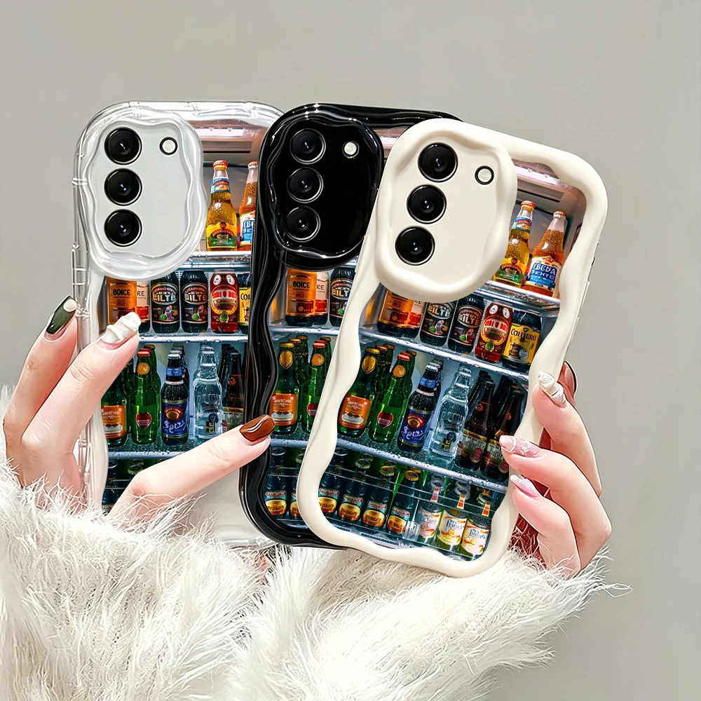 Чехол для телефона в стиле холодильника для Samsung Galaxy A57 A37 A56 A55 A36 A27 A17 A16 A15 A07 A06 4G 5G S26 Ultra S25 S24 S23 Plus, 3D, волнистый, с изогнутым дизайном (art.: 3920dc9532317) - 3920dc9532317