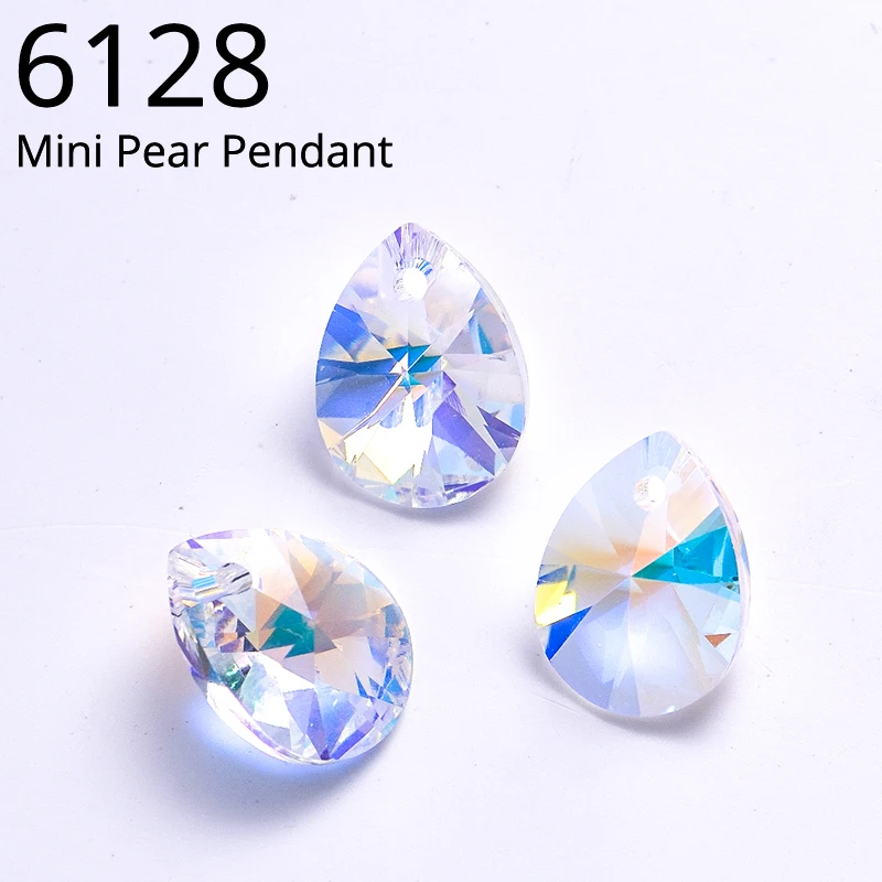 

(1 Piece) Original Crystal from Austria 6128 Mini Pear Pendant Rhinestone for Necklace Earrings Jewelry Making Accessories