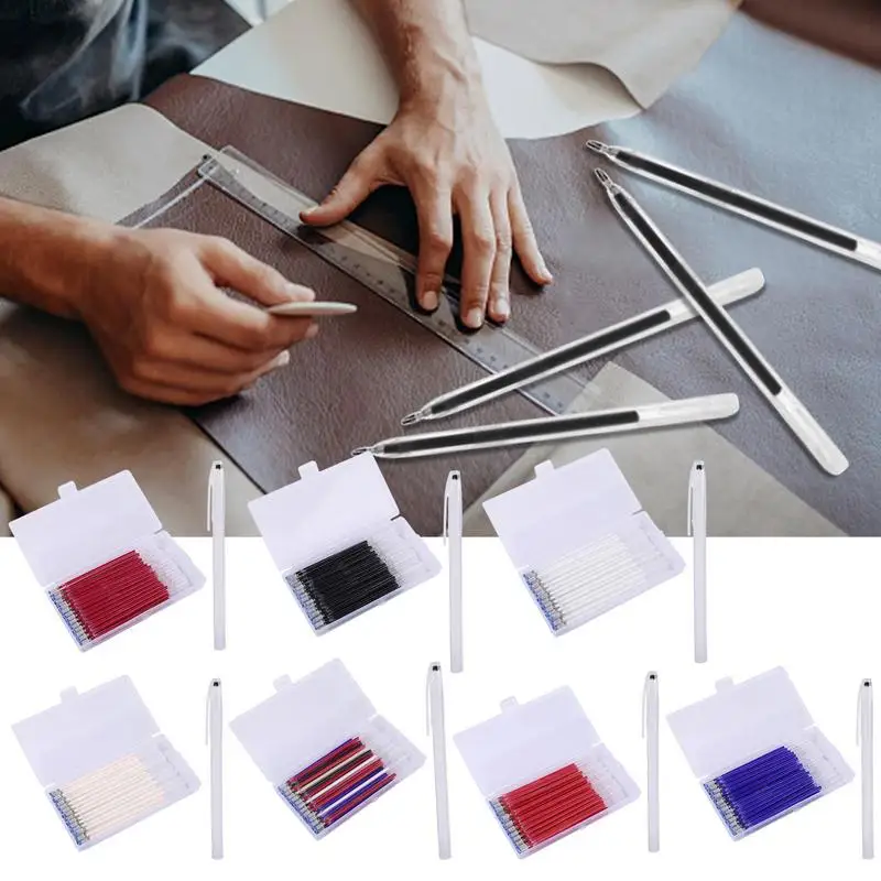 

Fabric Marking Pen Refills 40ps Fabric Heat Erasable Magic Disappearing Pen Marker Or Patchwork Fabric Mark Sewing Accessories