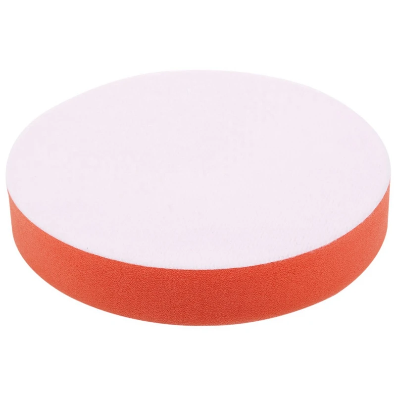 

5X 6 Inch 150Mm Soft Flat Sponge Buffer Polishing Pad Kit For Auto Car Polisher Color:Orange