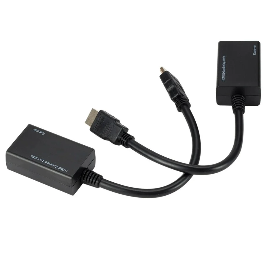 Более RJ45 CAT5e CAT6 UTP LAN Ethernet HDMI-совместимый удлинитель Ретранслятор 1080P FHD 3D футов (30 м)