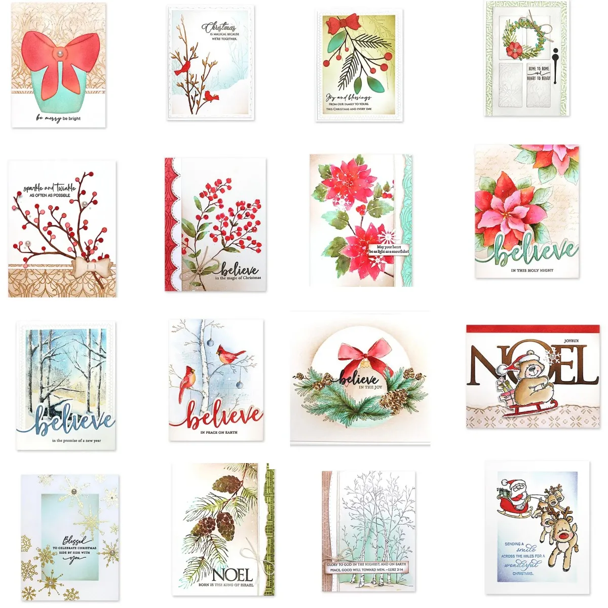 

Flower Leaf Christmas Metal Cutting Dies Clear Stamps Layering Stencils Scrapbook Diary Decoration Embossing Cut Die Template