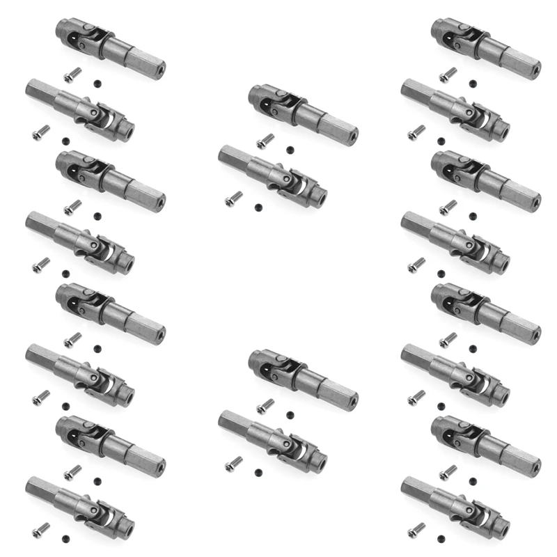 

20Pcs Metal Universal Steering Joint Drive Shaft Accessories For WPL C14 C24 C34 B24 B36 MN D90 D91 MN99S RC Car Parts