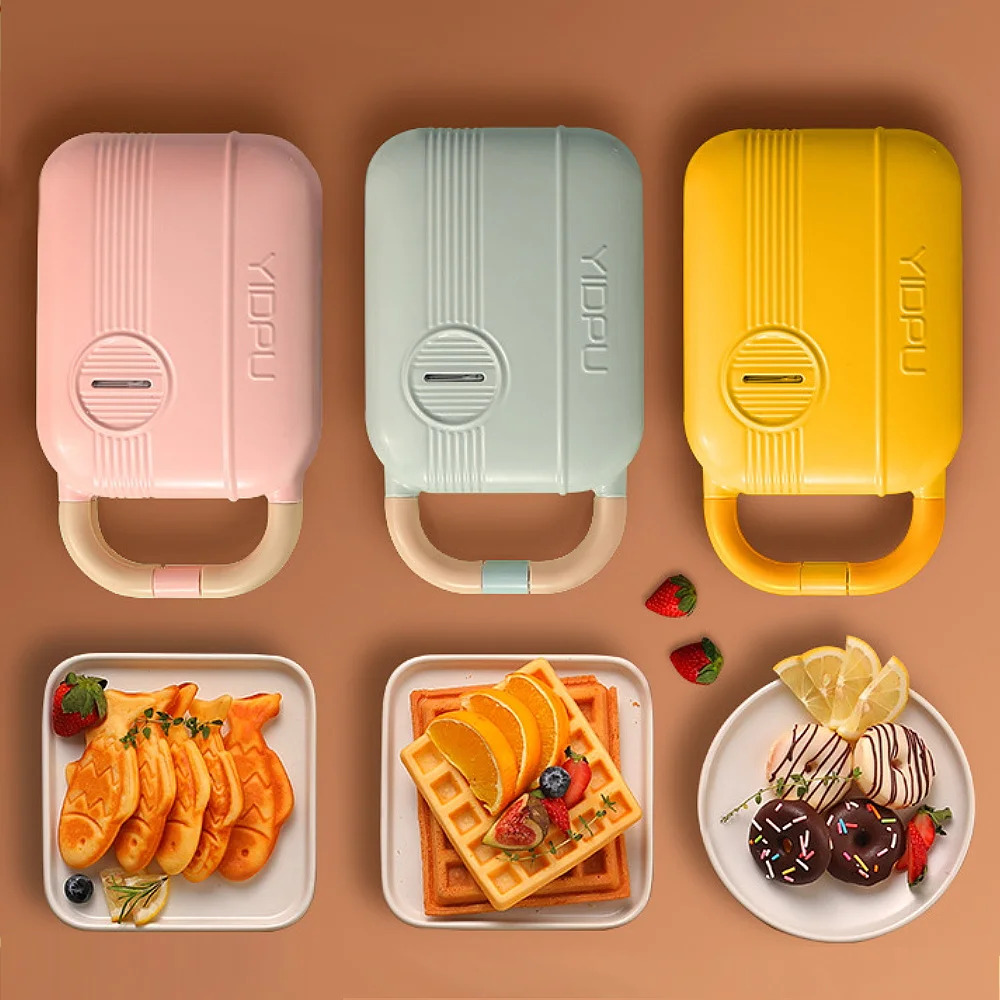 

Sandwich Maker Electric Non-stick Waffle Maker Breakfast Toaster Machine for Home Light Food Waffle Maker Heating Toast Toaster