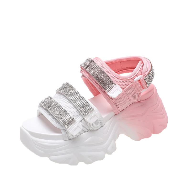 

Women's Super High Thick Soled Sandals 2023 Summer New Style Fashion Casual Trend Versatile Wedge Sexy Sequin Sneakers Women