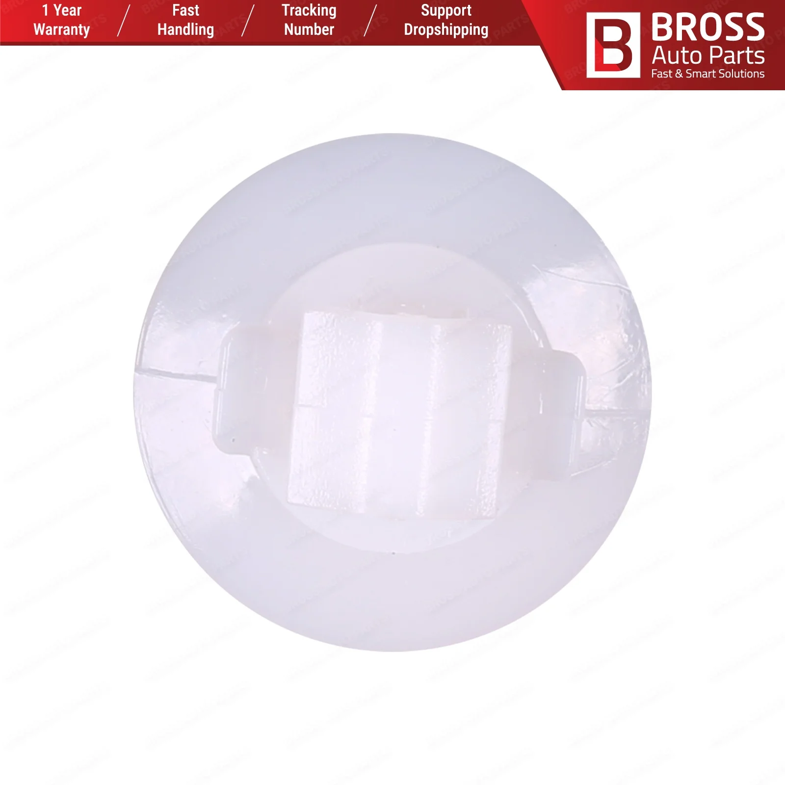 Bcf2059 10 Pieces Side Moulding Clip, White For Citroen : 8565.48, Fiat: 9408565488