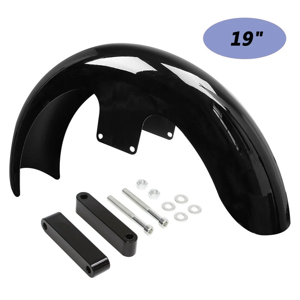Мотоциклетный глянцевый черное 19 &quotпереднее крыло Колеса для Harley Touring Electra Road Glide