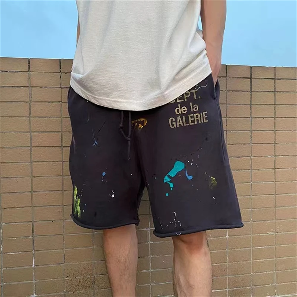 

Gary Dept splashing ink graffiti shorts street tide brand loose casual sports pants men's and women's cotton five-point pants