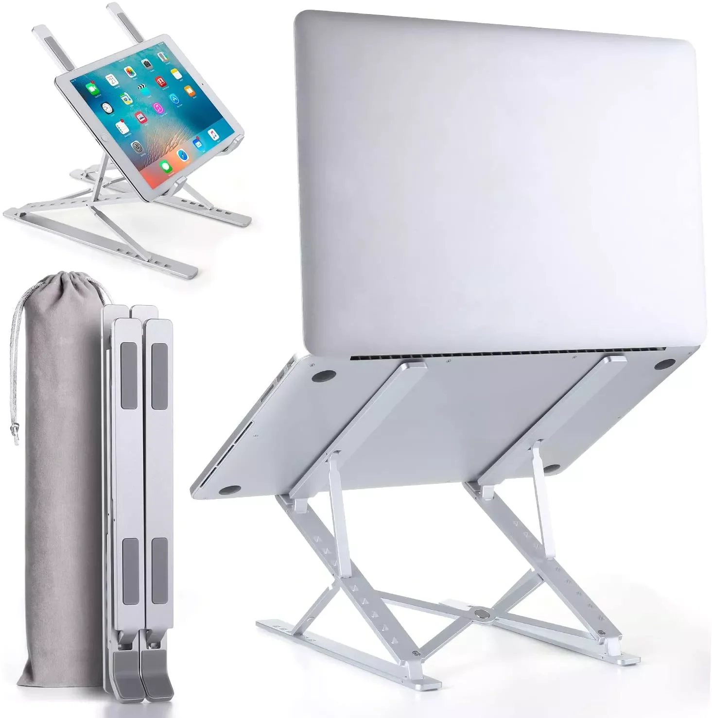 

Portable 2 Layer Height Adjustable Laptop Stand For Macbook Notebook Aluminium Alloy Holder for Computer Desk Cooling Bracket