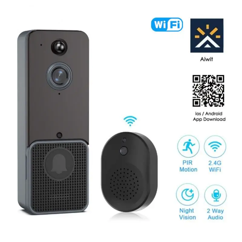 

T6 Smart Wireless Video Doorbell Digital Visual Intercom WIFI Door Bell Waterproof Electronic Doorman Home Security Camera