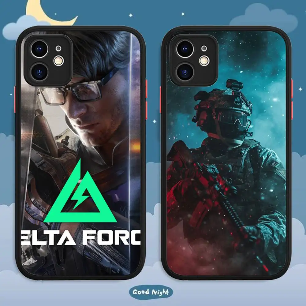Чехол для телефона Tactical Shooter Game Delta Force для iPhone Air 16 15 14 Plus 13 12 11 Pro Max, матовый, противоударный, с эффектом желе (art.: 3920db0d24f23) - 3920db0d24f23