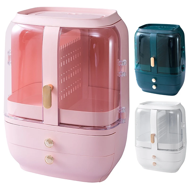 

Контейнер для хранения косметики, вместительный портативный органайзер для ногтей