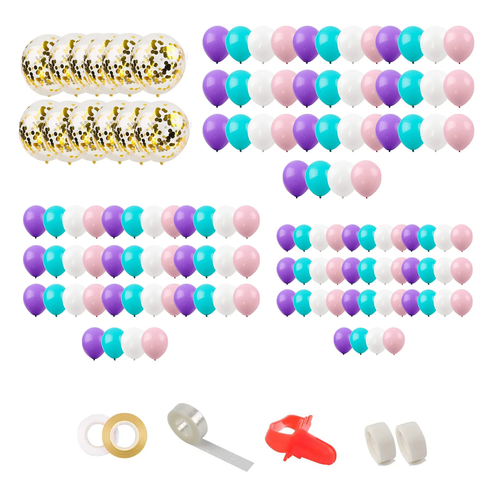 

132pcs Birthday Party Balloons Set Photography Background Wall Decor Anniversary Wedding Birthday Party Baby Shower Supplies