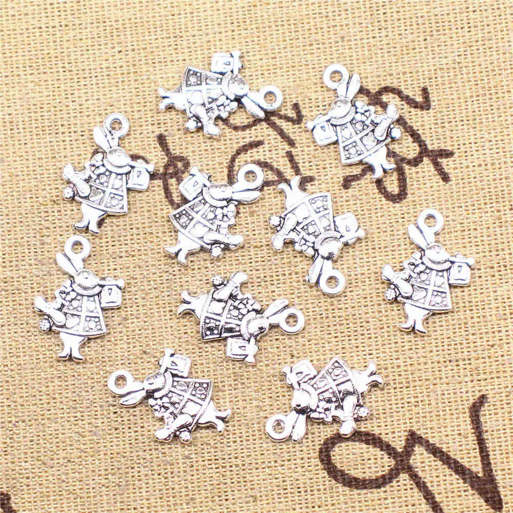 

10 шт., серебряный цвет под старину, 14 х2, 0 мм