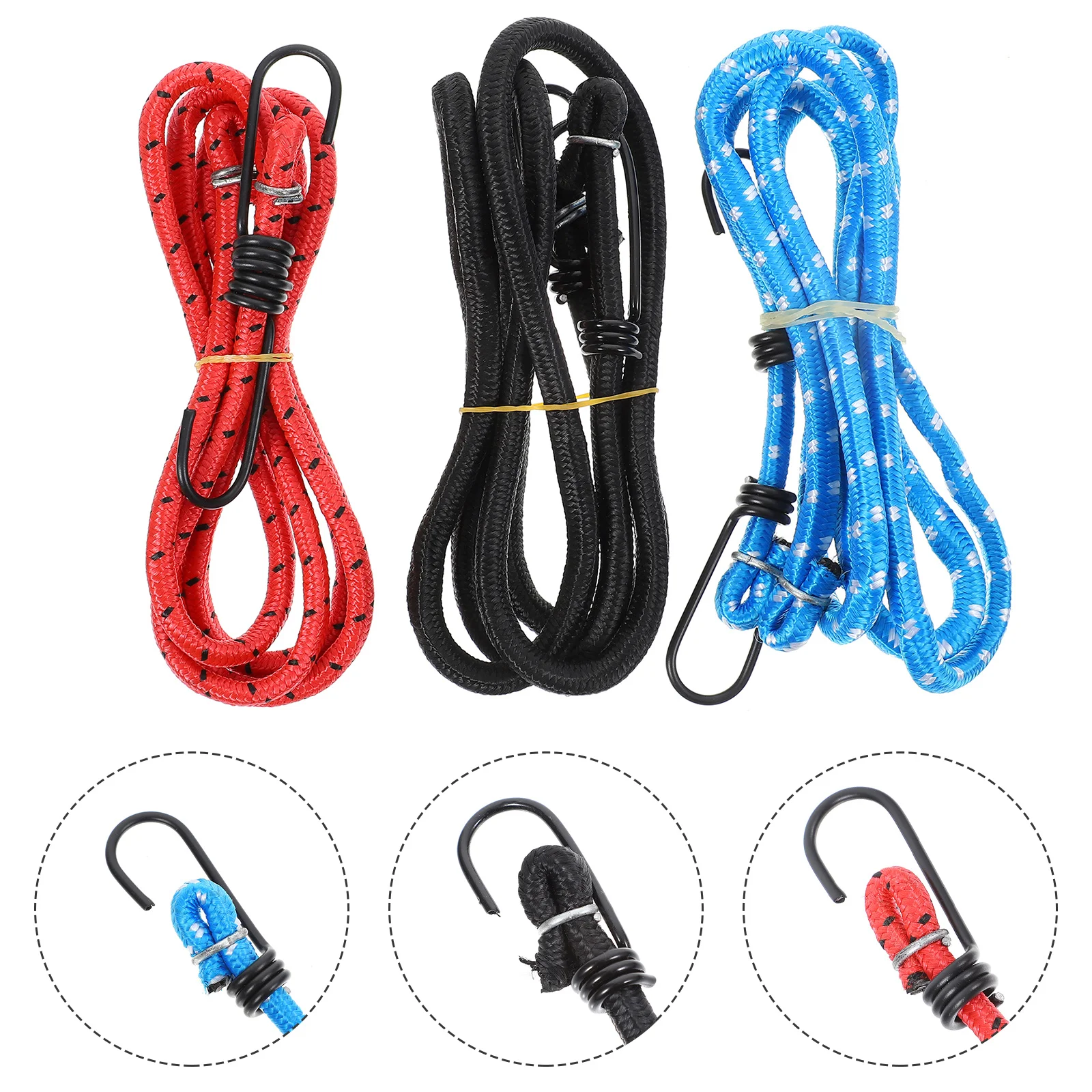 

Luggage Strap Bungee Rope Bike Fixed Binding Straps Cargo Belts Elastic Motorcycle Duty Heavy Cord Tarp Lashing Dock