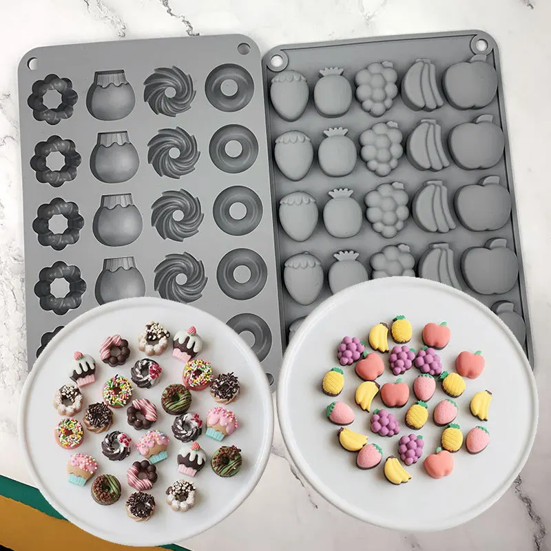 

Rattan Flower Food Grade Silicone Mat Mould Baking Donut Grape Banana Lace Chocolate Mold Cake Border Decoration Tool