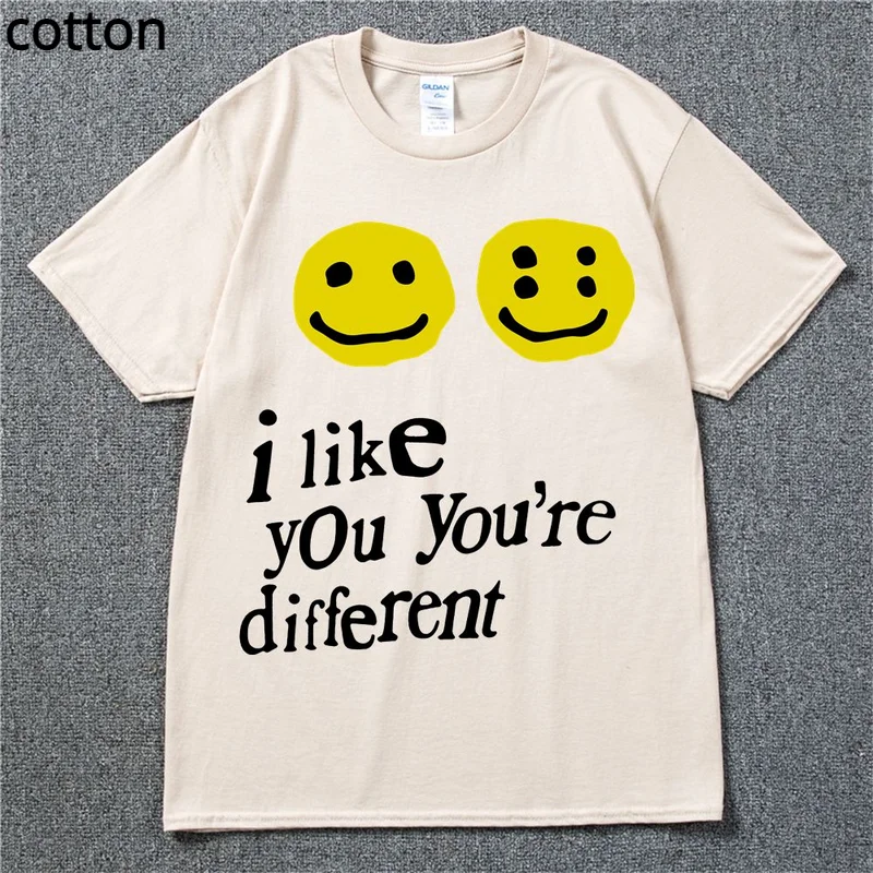 

19SS CPFM XYZ Tshirt Graffiti Smile Face CPFM.XYZ W.W.C.D I LIKE YOU Kanye West Hip Hop Streetwear TEE CPFM T-shirts Men Women