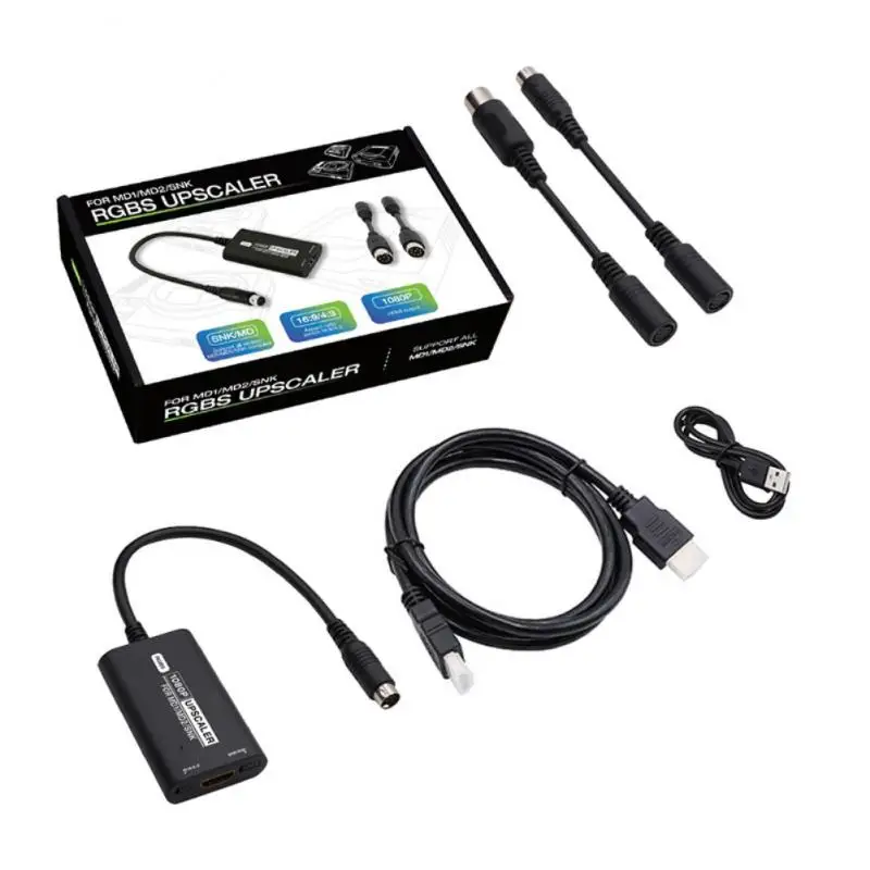 

RGBS Upscaler For SEGA MD1 MD2 SNK Game Console 16/9 4/3 HDMI-compatible Converter Adapter Ratio Switch Game Accessories