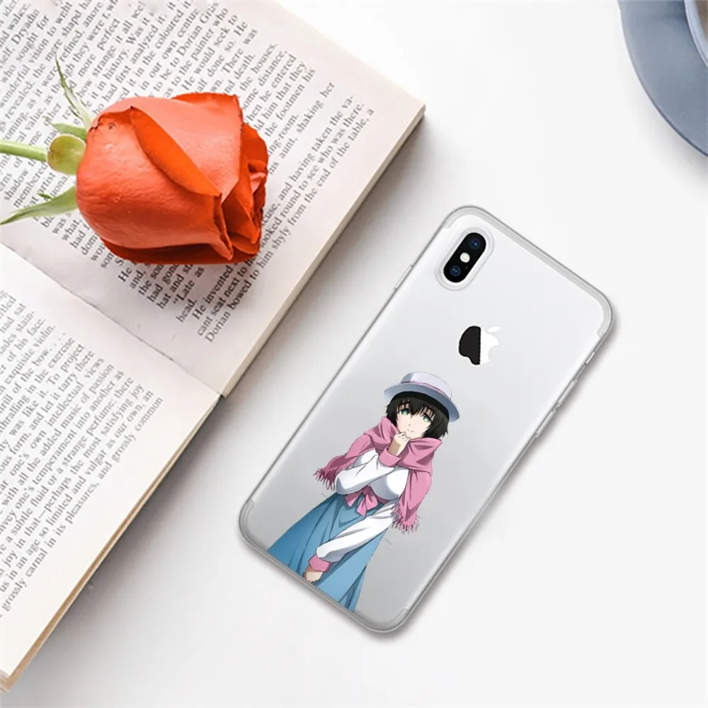 Чехол для телефона Steins Gate Okabe с аниме iPhone 16 15 8 7 6 6S Plus X SE XR XS 14 11 12 13 Mini Pro Max Mobile Case